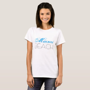 Miami Beach Blue and Black customizable T-Shirt