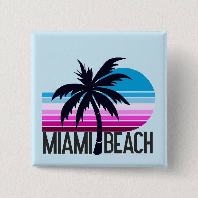 Miami Beach   Button (Front)