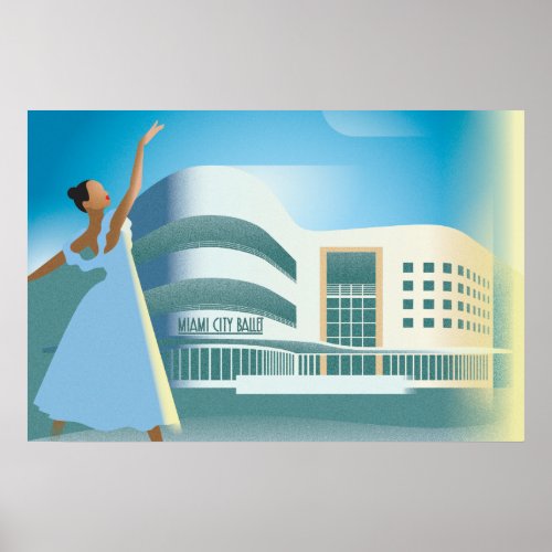 Miami Beach  City Ballet Poster