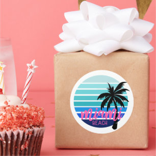 Miami Beach  Classic Round Sticker
