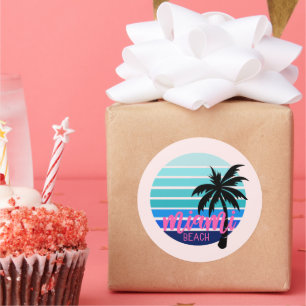 Miami Beach  Classic Round Sticker
