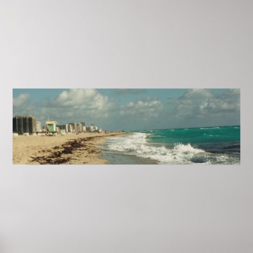 Miami Beach Coast Panorama Poster