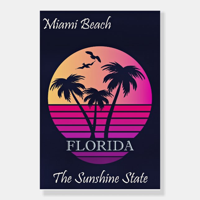 Miami Beach FL travel poster (Front)
