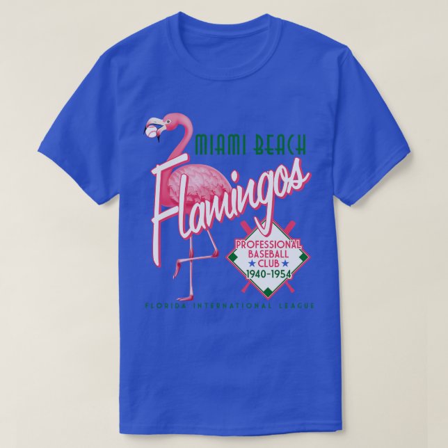 Miami Beach Flamingos T-Shirt (Design Front)