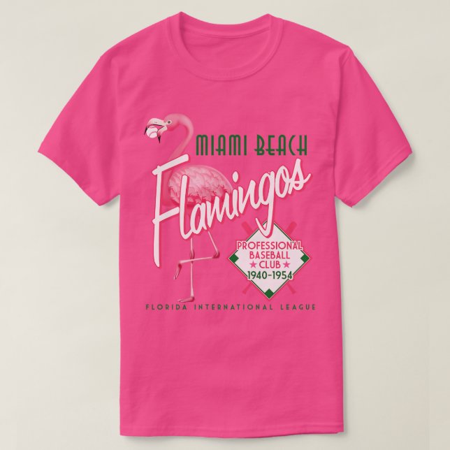 Miami Beach Flamingos T-Shirt (Design Front)