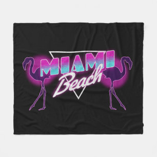 Miami beach fleece blanket