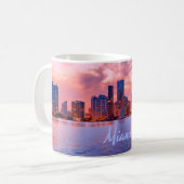 Miami Beach Florida City Skyline Coffee Mug (Front Left)