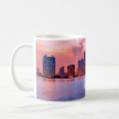 Miami Beach Florida City Skyline Coffee Mug (Left)