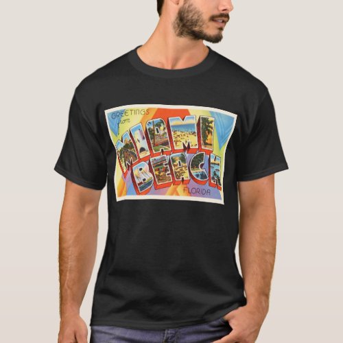 Miami Beach Florida FL Old Vintage Travel Souvenir T_Shirt