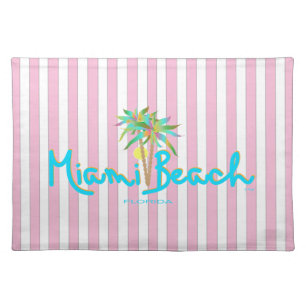 Miami Beach, Florida I Love You Cloth Placemat