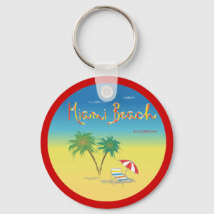 Miami Beach, Florida Keychain