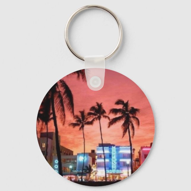 Miami Beach, Florida Keychain (Front)