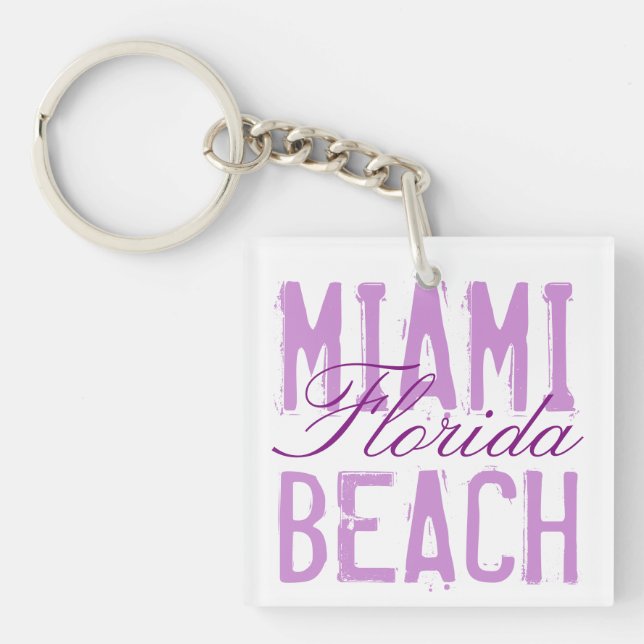 Miami Beach Florida Keychain (Front)
