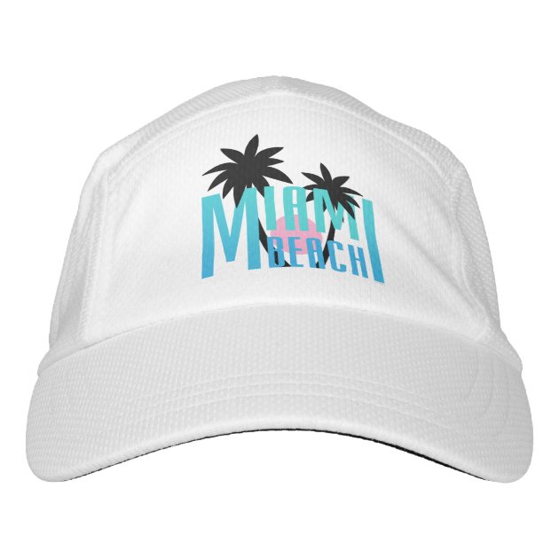 Miami Beach, Florida Logo Palm Cool Adjustable Hat | Zazzle