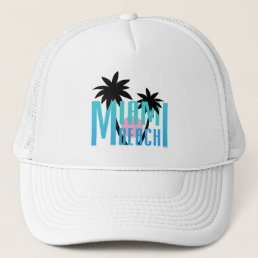 Miami Beach, Florida Logo Palm Cool Adjustable Hat
