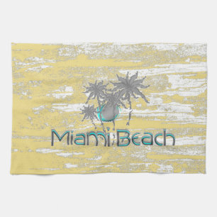 Miami-Beach, Florida,Palms, Grunge Cool Towel