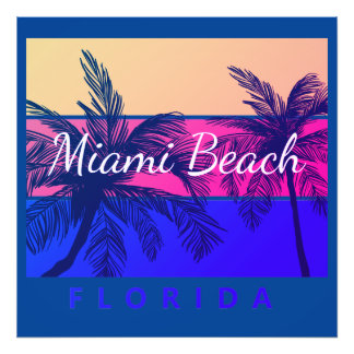 miami beach florida photo print