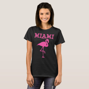 MIAMI BEACH FLORIDA, Pink Flamingo T-shirts