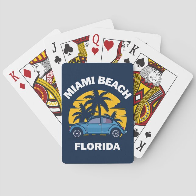 Miami Beach,Florida Poker Cards (Back)