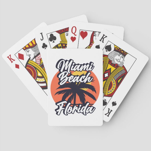 Miami Beach,Florida Poker Cards (Back)