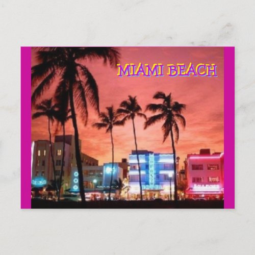 Miami Beach Florida Postcard