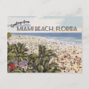 Miami Beach Florida Postcard Vintage