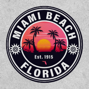 Miami Beach Florida Retro Sunset Souvenirs 60s Patch
