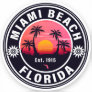 Miami Beach Florida Retro Sunset Souvenirs 60s Sticker