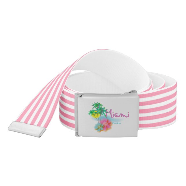 Miami Beach, Florida - Reversible, Cool Belt (Snake)