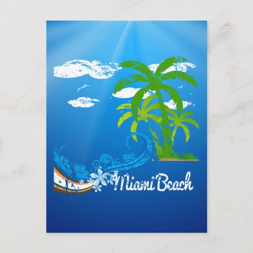 Miami Beach Florida Souvenir Postcard