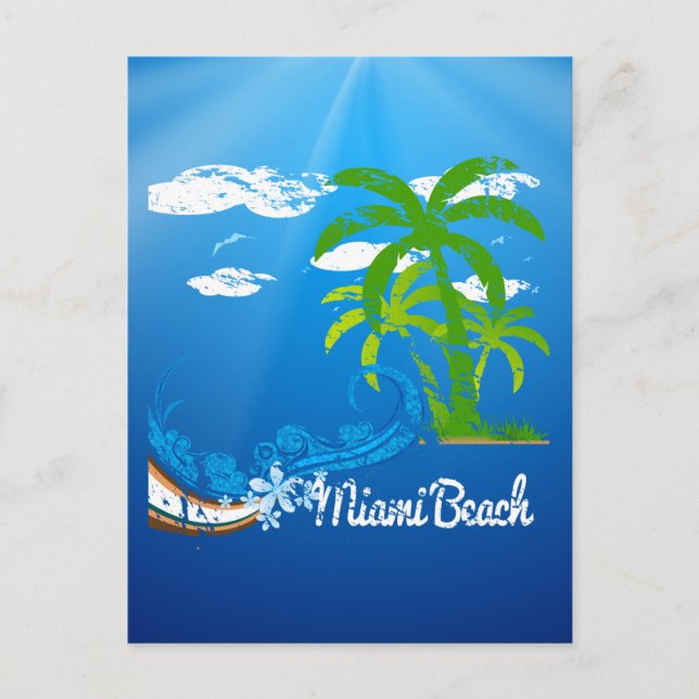 Miami Beach Florida Souvenir Postcard (Front)