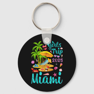Miami Beach Florida Summer Vacation Girls Trip 202 Keychain