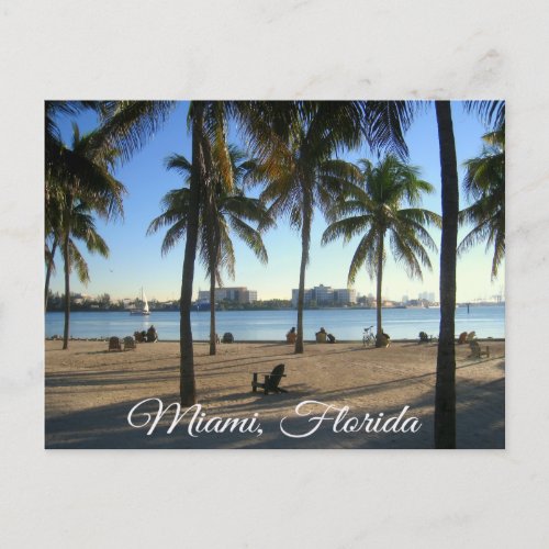 Miami Beach Florida Sunset  Postcard