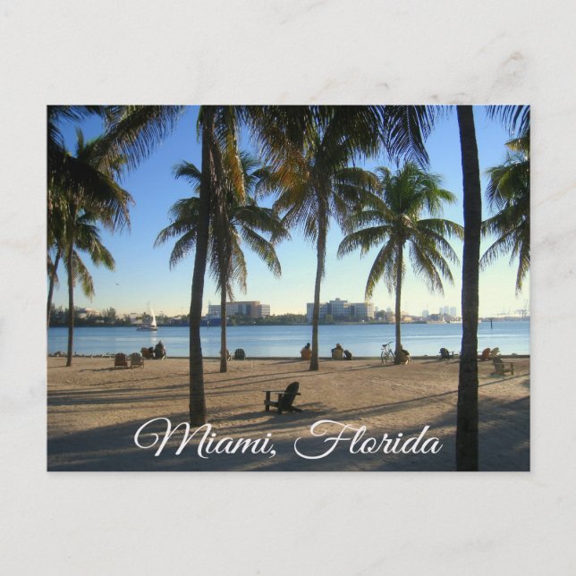 Miami Beach Florida, Sunset  Postcard (Front)