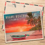 Miami Beach Florida Tropical Palm Tree 1950s Postcard