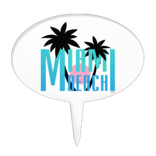 Miami-Beach-Florida-Typography Cake Topper