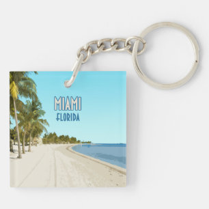 Miami Beach Florida Vintage Keychain
