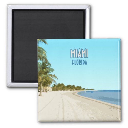 Miami Beach Florida Vintage Magnet