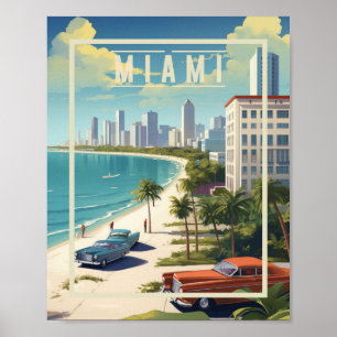 Miami Beach Florida Vintage Poster