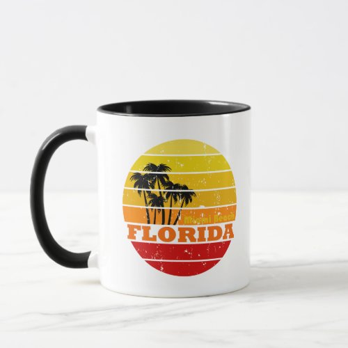 Miami Beach Florida vintage sunset Mug