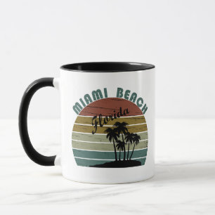 Miami Beach Florida vintage sunset Mug