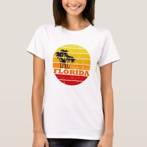 Miami Beach Florida vintage sunset T_Shirt