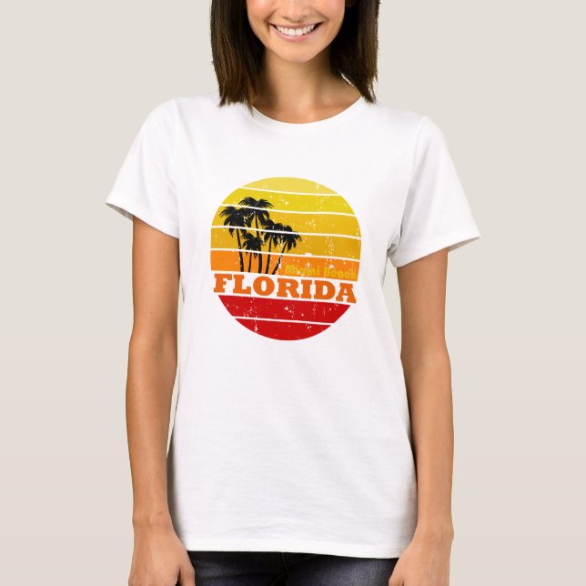 Miami Beach Florida vintage sunset T-Shirt (Front)