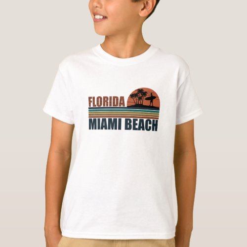 Miami Beach Florida vintage sunset T_Shirt