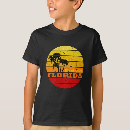 Miami beach Florida vintage sunset T_Shirt