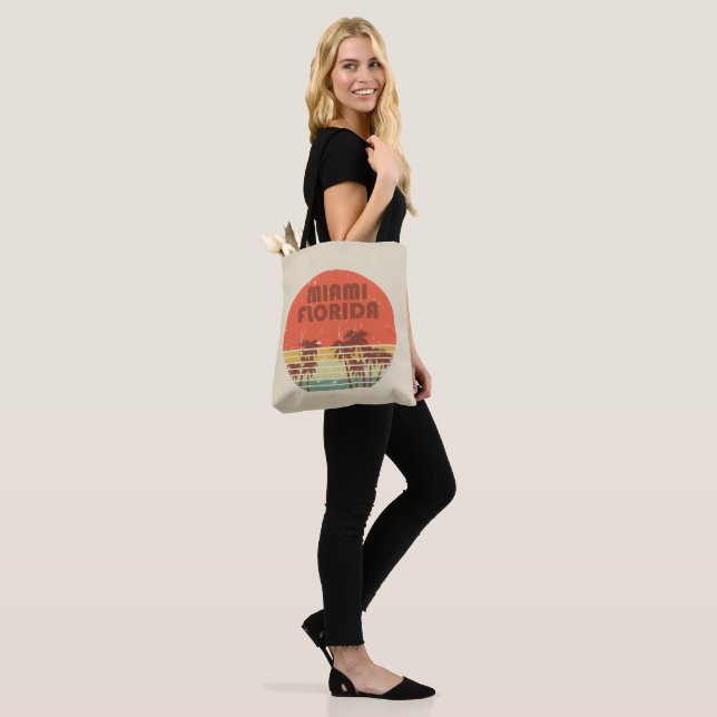 Miami Beach Florida vintage sunset Tote Bag (On Model)