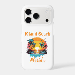 Miami Beach Florida Vintage Sunset Trucker Phone iPhone 17 Pro Case