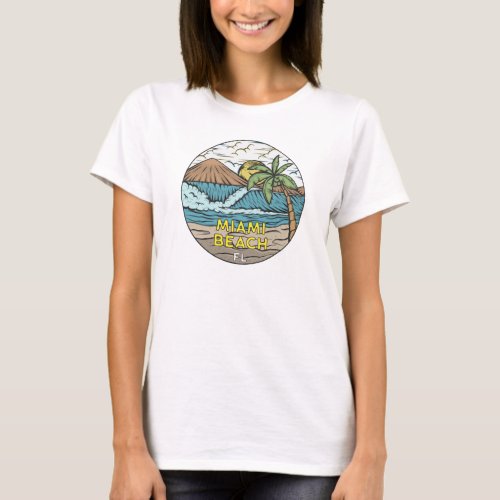 Miami Beach Florida Vintage T_Shirt