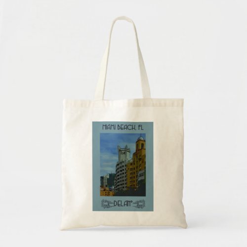 Miami Beach Florida Vintage Travel Poster Tote Bag