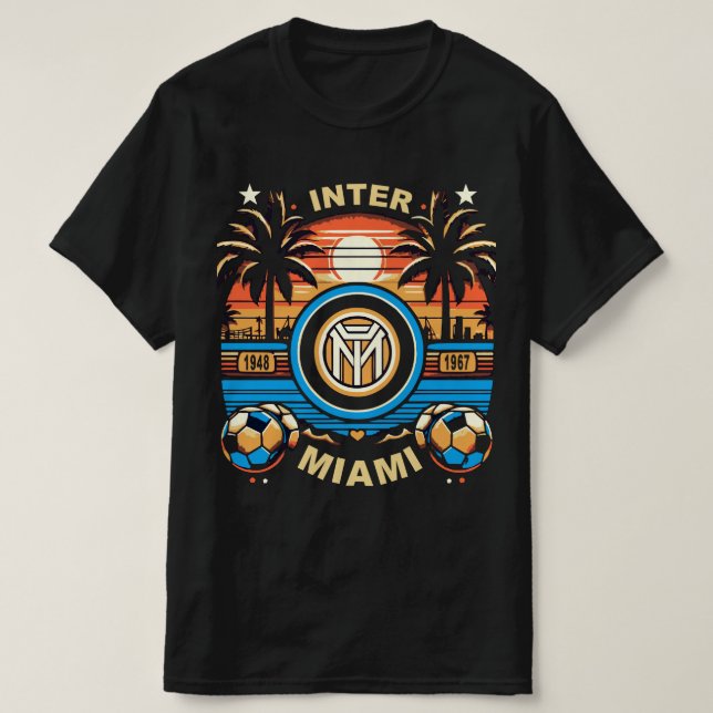 Miami Beach Futbol Vibes: Celebrate Inter Miami FC T-Shirt (Design Front)